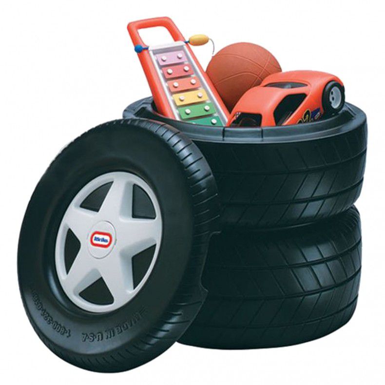Classic Racing Tire Toy Chest with Fun Racing Theme