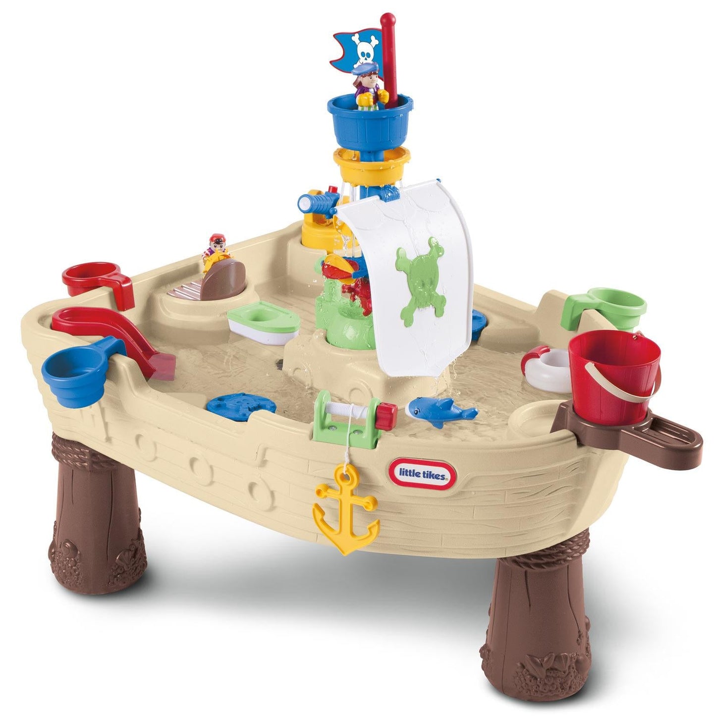 Anchors Away Pirate Ship  C Water Play Table with Cannon, Spinner & Splashing Fun