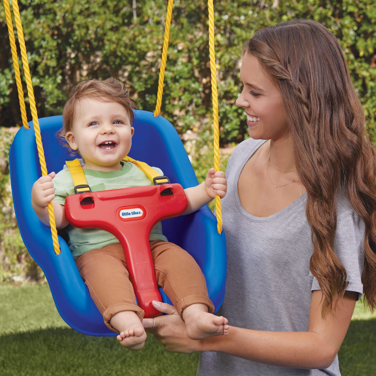 2-in-1 Snug 'n Secure  Swing - Blue with T-Bar and Adjustable Straps