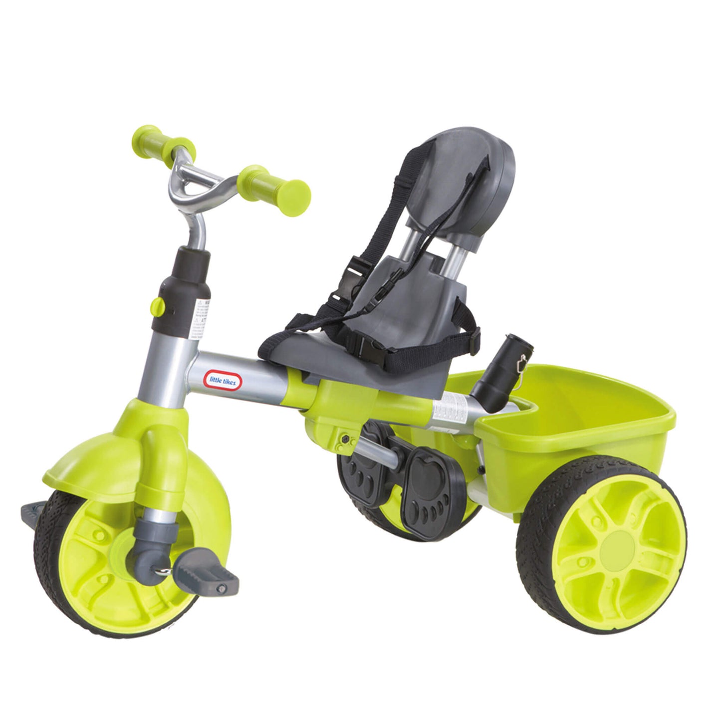 4-in-1 Deluxe Trike with Dash Neon Green - Adjustable Features, and Parent Steering