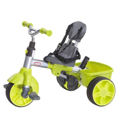 4-in-1 Deluxe Trike with Dash Neon Green - Adjustable Features, and Parent Steering