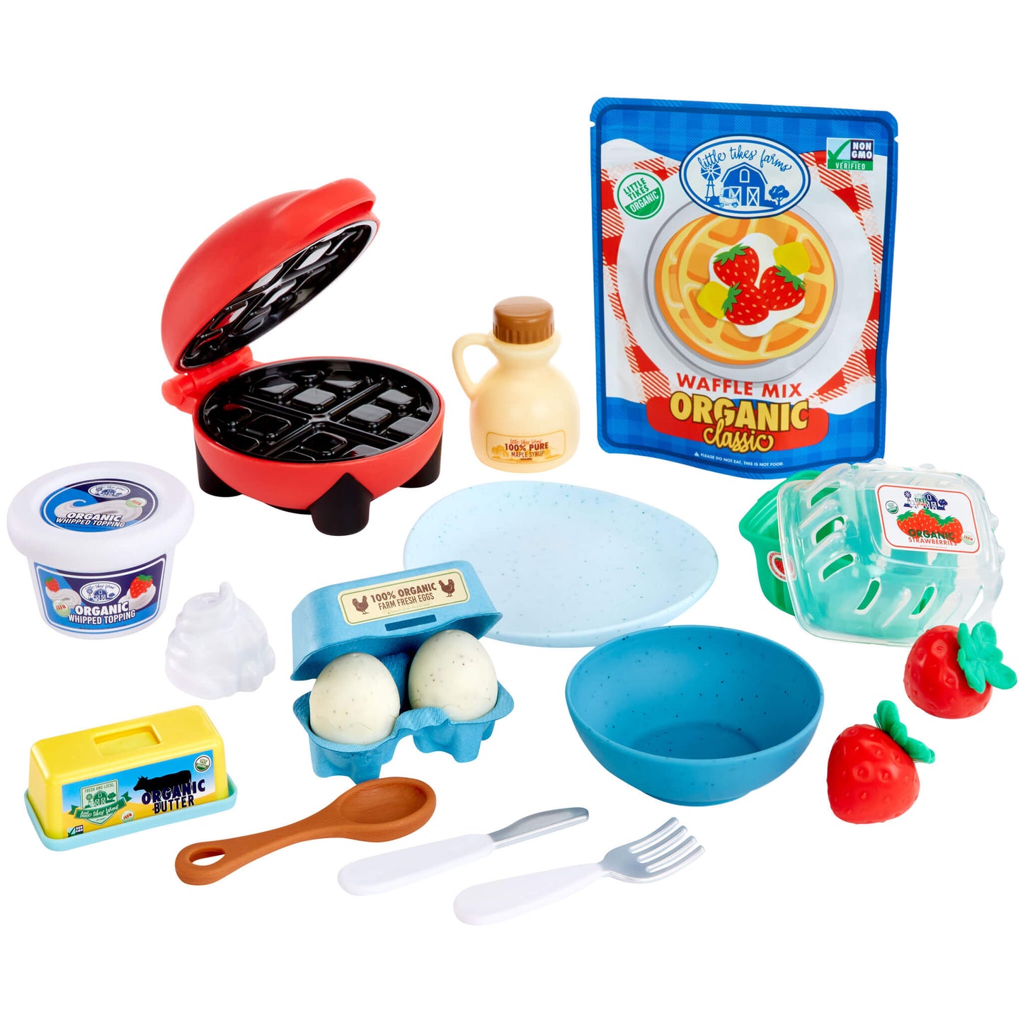 Creative Chefs  Waffle Kit  C Breakfast Playset with Functional Waffle Maker