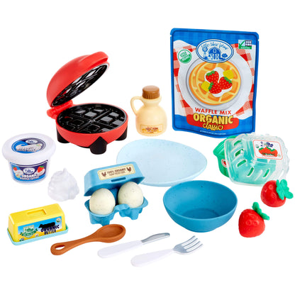 Creative Chefs  Waffle Kit  C Breakfast Playset with Functional Waffle Maker