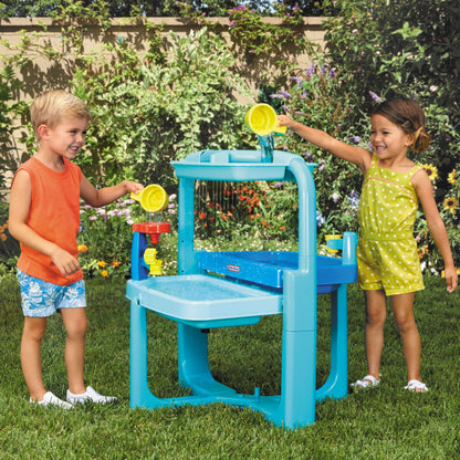 Easy Store  Jr. Play Table with Umbrella - Blue/Green