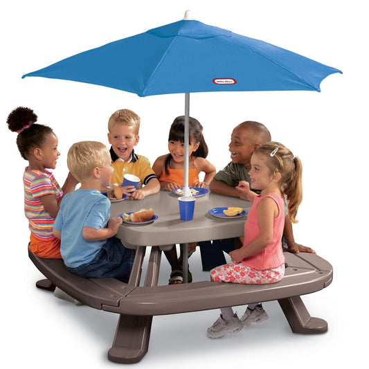 Fold 'n Store  Picnic Table with Market Umbrella