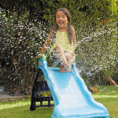2-in-1 Indoor-Outdoor Slide with Water Spraying Jets