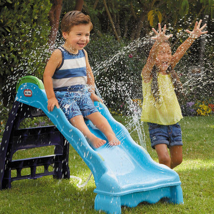2-in-1 Indoor-Outdoor Slide with Water Spraying Jets